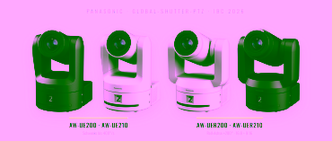 Panasonic AW-UE200, AW-UE210, AW-UER200 und AW-UER210: vier Global-Shutter-PTZ-Kameras in Pearl White und Schwarz